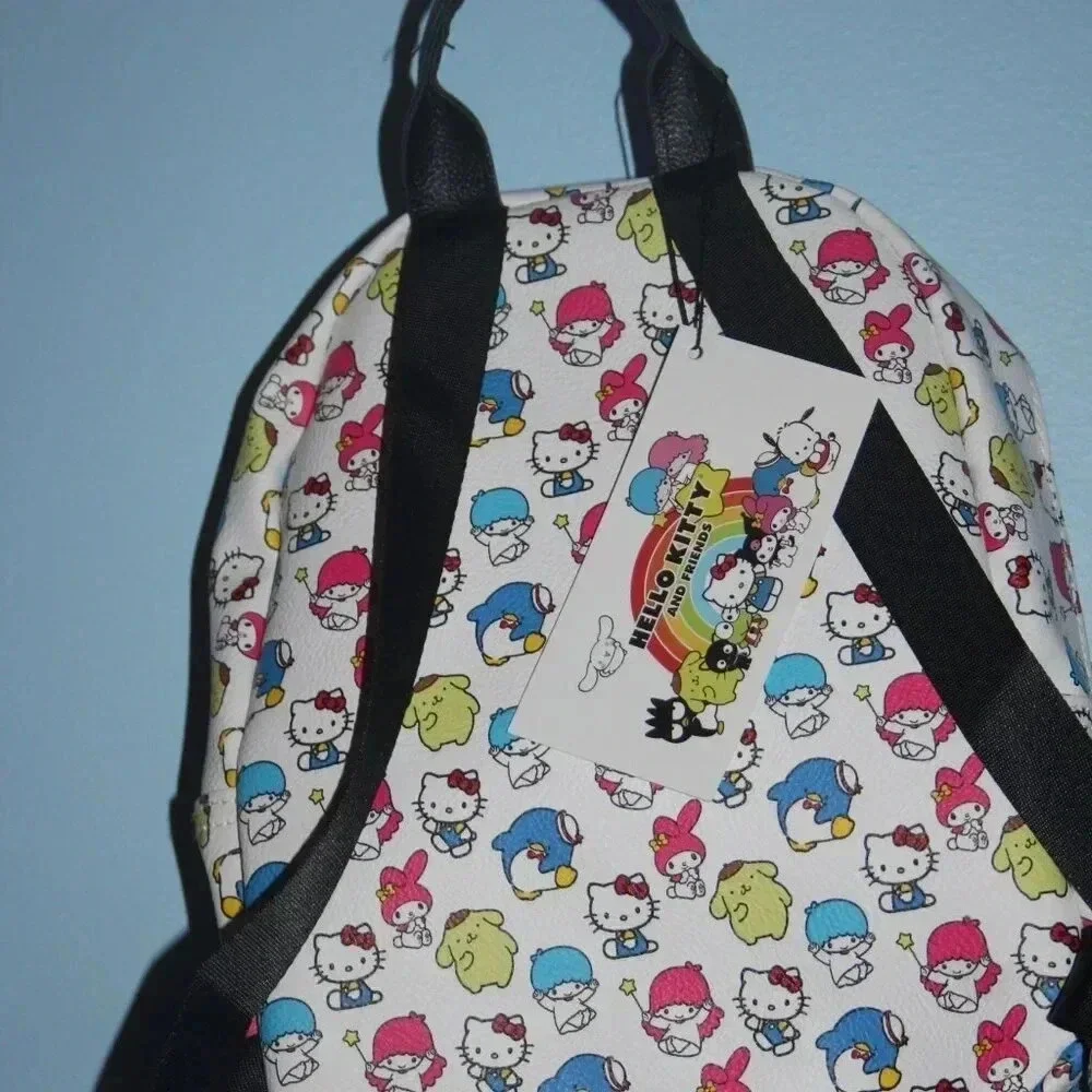 Hello Kitty and Friends Sanrio Mini Backpack Unisex White with Red Bow My Melody